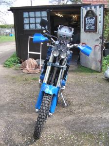 Stripped bike front view